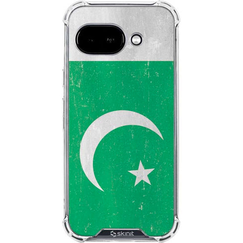 Pakistan Flag Distressed Google Pixel 9a Clear Case